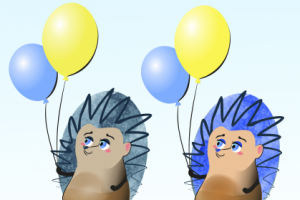 Эскиз изображения персонажа для детского альбома