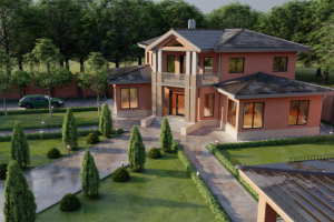 Проект Двухэтажного дома общей площадью 250 м2