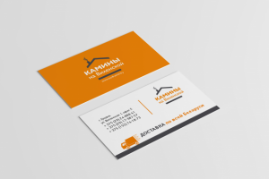 Визитка. Двусторонняя. Камины на Виленской