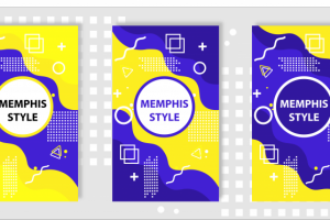 Листовки в стиле memphis