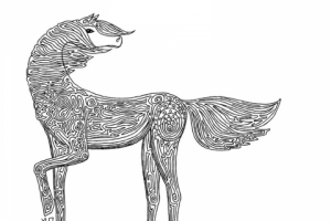 Лошадь на ветру