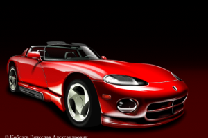 Отрисовка авто. Вектор.