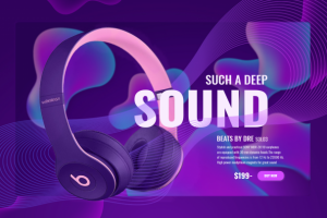 Промо страница наушников Beats by Dre