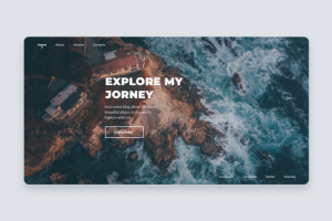 Первый екран сайта-блога о путешесвиях