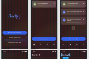 UI Дизайн мобильного приложения - электронный ключ с телефона