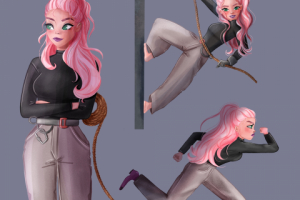 Дизайн персонажа. Девушка шпион