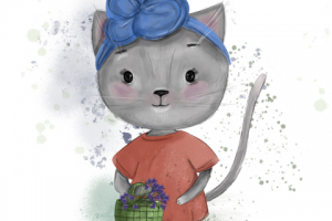 Кошка в платье