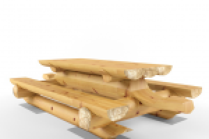 Скамейки и стол из бруса