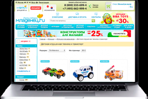 Интернет-магазин детских товаров. Страница каталога.