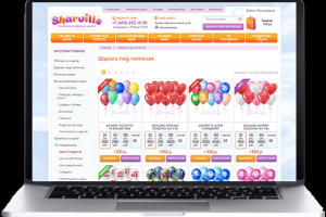 Интернет-магазин по продвже воздушных шаров (страница каталога)