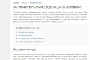 КАК ПОЧИСТИТЬ ПАЛАС В ДОМАШНИХ УСЛОВИЯХ?