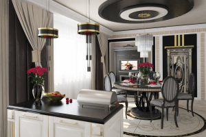 Интерьер кухни в стиле ар деко