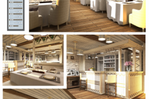 проект интерьера ресторана на 40 мест