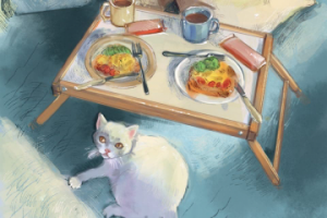 Кот и завтрак