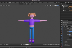 Модель стилизованного персонажа в Blender
