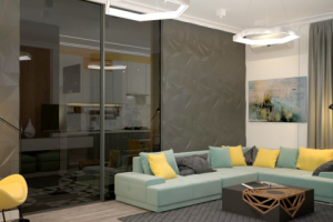 Проект квартиры, общей площадью 75 м.кв