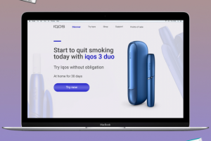 Дизайн главной страницы для Iqos 3 Duo