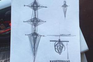 Карандашный эскиз люстр