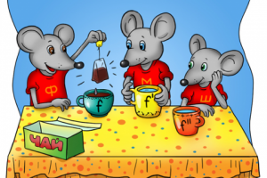 Мышата за чаем