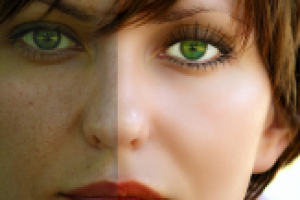 Ретушь портрет, до и после