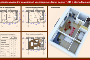 Перепланировка 2-х комнатной квартиры (хрущёвка)