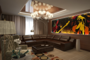 Дизайн проект интерьера гостиной