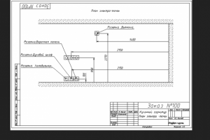 Кухонный гарнитур №100 План электро точек