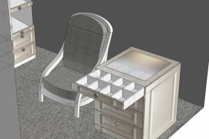 Островок для украшений в Гардеробной