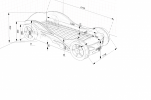 Размеры кровать-машинки