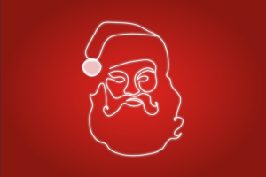 Santa one line art
