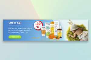 Дизайн баннера для косметики WELEDA