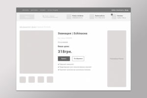 Прототип сайта интернет-магазина NSP (внутренняя страница)