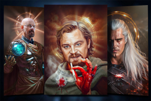 Звезды в образе святых (Digital art)