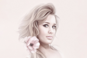 Woman's portrait. Mesmerizing style.