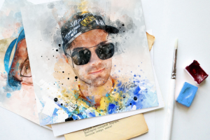 Портрет парня (акварель)