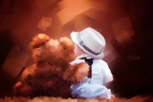 Плюшевый мишка? Нет, лучший друг! (цифровой рисунок)