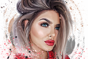 Цифровой портрет девушки