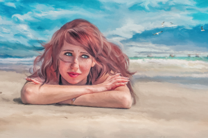 Daria портрет (стилизация масло)