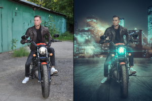 Moto (замена фона. ретушь)