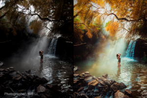 У водопада (художественная обработка)