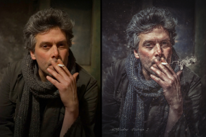 Художественная обработка мужского портрета