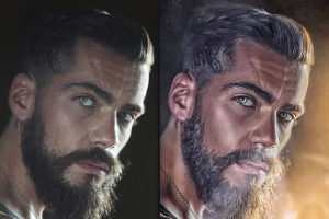 Художественная обработка мужского портрета