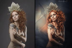 Золотая королева (художественная обработка портрета)