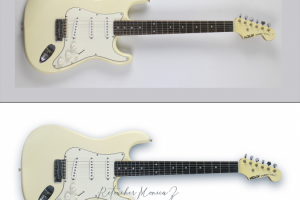 Гитара (ретушь + обтравка на белый фон)