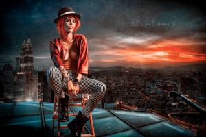 Вечер на крыше (арт-обработка)