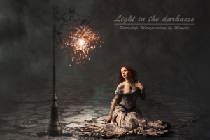 Light in the darkness (фотоманипуляция для книги)