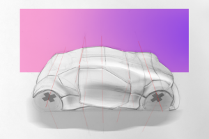 Скетч своего дизайна автомобиля