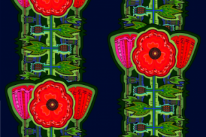 Раппортное изображение для тканей, обоев, интерьеров