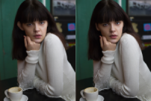 ретушь девушки, до-после