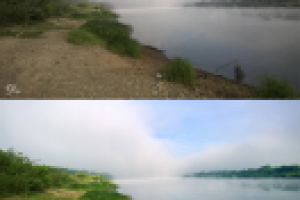 Туман на Оке, цветокоррекция